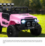 Mazam Ride on Car Electric Jeep Bluetooth Pink - Front View