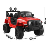 Mazam Kids Ride On Car with Twin Motors and Remote Red - Low Angle