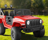 Mazam Kids Ride On Car with Twin Motors and Remote Red - Close-Up Angle