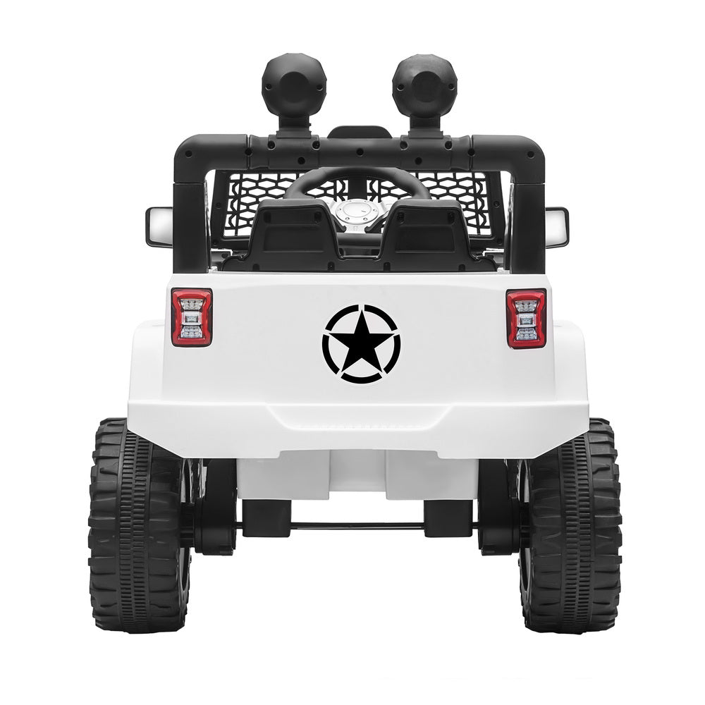 Mazam Kids Ride On Car with Twin Motors and Remote White