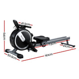 Everfit 16 Level Magnetic Rowing Machine for Home with App Connect Black - Front View