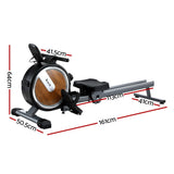 Everfit 16 Level Magnetic Rowing Machine for Home with App Connect Walnut - Front View