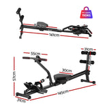Everfit Hydraulic Rowing Machine Rower 12 Levels Resistance Exercise Fitness Gym Cardio - Front View