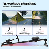 Everfit Hydraulic Rowing Machine Rower 12 Levels Resistance Exercise Fitness Gym Cardio - Top-Down View