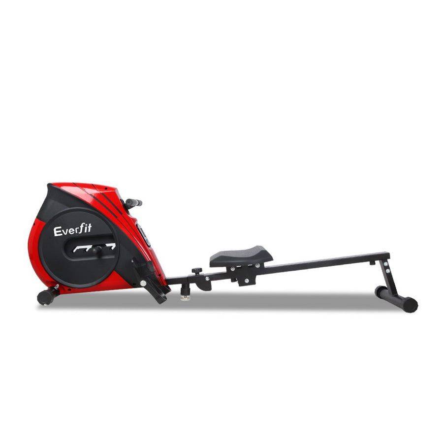 Everfit foldable rowing machine with elastic rope resistance and LCD, moulded seat