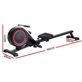 Everfit Rowing Machine 16 Levels Foldable Magnetic Rower Gym Cardio Workout - Front View