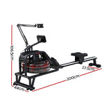 Everfit Rowing Exercise Machine Rower Water Resistance Fitness Gym Home Cardio - Front View
