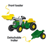 John Deere Rolly Kids RT023110 Ride on Tractor with Trailer & Loader