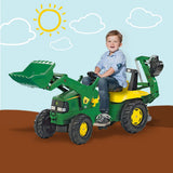 John Deere Rolly Kids Ride On Tractor with Loader & Digger RT811076 - 45-Degree Angle