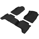 Weisshorn Car Floor Mats Rubber Fits Ford Ranger PX PX2 PX3 Dual Cab 2011-2022 3D - Front View