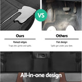 Weisshorn Car Floor Mats Rubber Fits Ford Ranger PX PX2 PX3 Dual Cab 2011-2022 3D - Rear View