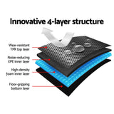 Weisshorn Car Floor Mats Rubber Fits Ford Ranger PX PX2 PX3 Dual Cab 2011-2022 3D - Side View