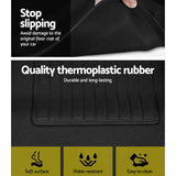 Weisshorn Car Rubber Floor Mats Compatible for Tesla Model 3 Front Rear - Top-Down View