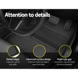 Weisshorn Car Rubber Floor Mats Compatible for Tesla Model 3 Front Rear - 45-Degree Angle