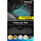 Weisshorn Car Rubber Floor Trunk Toolbox Cargo Mats for Tesla Model Y 2021-2023 - 45-Degree Angle