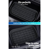 Weisshorn Car Rubber Floor Trunk Toolbox Cargo Mats for Tesla Model Y 2021-2023 - Rear View