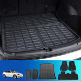 Weisshorn Car Rubber Floor Trunk Toolbox Cargo Mats for Tesla Model Y 2021-2023 - Close-Up Angle