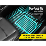 Weisshorn Car Rubber Floor Mats Front And Rear Compatible For Toyota RAV4 2019-2022 - Side View