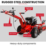 BAUMR-AG TRN660 8HP 600mmx90mm Trench Digger, Heavy-duty Carbide Claws, EZ Start, 8HP, Adj Controls - Low Angle