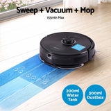 DEVANTI Robot Vacuum and Mop, APP Control 6000Pa LDS Laser 3-in-1 Cleaning - 45-Degree Angle