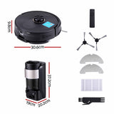 DEVANTI Robot Vacuum and Mop, Self-Empty APP Control 6000Pa LDS Laser 3in1 - Front View