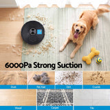 DEVANTI Robot Vacuum and Mop, Self-Empty APP Control 6000Pa LDS Laser 3in1 - Top-Down View
