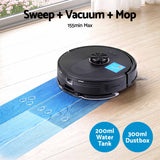 DEVANTI Robot Vacuum and Mop, Self-Empty APP Control 6000Pa LDS Laser 3in1 - 45-Degree Angle