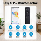 DEVANTI Robot Vacuum and Mop, Self-Empty APP Control 6000Pa LDS Laser 3in1 - Low Angle