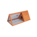Little Buddies Wooden Triangle Rabbit Animal Hutch - 98cm - Front View