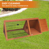 Little Buddies Wooden Triangle Rabbit Animal Hutch - 98cm - Rear View