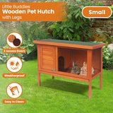 Little Buddies Wooden Pet Rabbit Hutch 2 Sections - Small - Extra Image
