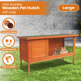 Little Buddies Wooden Pet Rabbit Hutch 2 Sections - Large - Extra Image