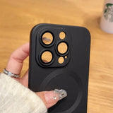 Luxury Magnetic Wireless Charging Matte Case For iPhone 16 15 14 Plus 13 12 11 Pro Max For Magsafe Camera Lens Protector Cover - Extra Image