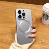 Luxury Magnetic Wireless Charging Matte Case For iPhone 16 15 14 Plus 13 12 11 Pro Max For Magsafe Camera Lens Protector Cover - Extra Image
