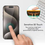 Clear Glass Film For iPhone 15 16 Pro Max Screen Protector For iPhone 11 12 13 14 15 Pro Tempered Glass iPhone13 Mini 16 Plus - Front View