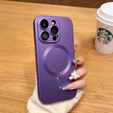 Luxury Magnetic Wireless Charging Matte Case For iPhone 16 15 14 Plus 13 12 11 Pro Max For Magsafe Camera Lens Protector Cover - Extra Image