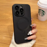 Luxury Magnetic Wireless Charging Matte Case For iPhone 16 15 14 Plus 13 12 11 Pro Max For Magsafe Camera Lens Protector Cover - Extra Image