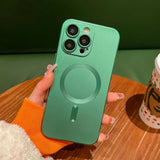 Luxury Magnetic Wireless Charging Matte Case For iPhone 16 15 14 Plus 13 12 11 Pro Max For Magsafe Camera Lens Protector Cover - Extra Image