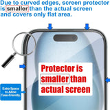 Clear Glass Film For iPhone 15 16 Pro Max Screen Protector For iPhone 11 12 13 14 15 Pro Tempered Glass iPhone13 Mini 16 Plus - Top-Down View