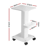 Embellir Spa Salon Trolley Cart - Stylish Rolling Hairdressing Storage Stand - Front View