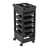 Embellir 6-Tier Salon Trolley Cart on Wheels Barber Mobile Hairdressing Cart - Side View