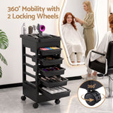 Embellir 6-Tier Salon Trolley Cart on Wheels Barber Mobile Hairdressing Cart