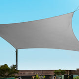 Instahut Shade Sail 3x3m Square 280GSM 98% Grey Shade Cloth - Close-Up Angle