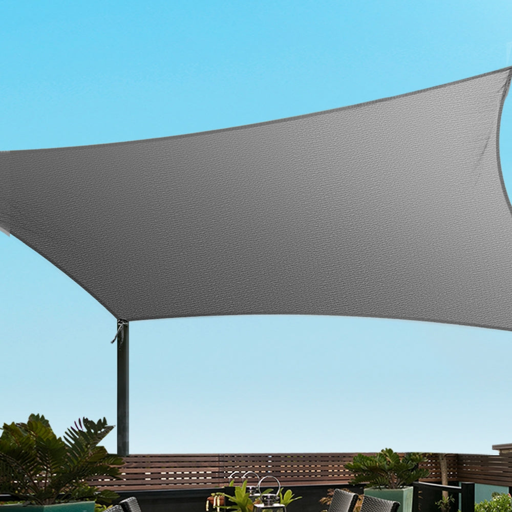 Instahut Premium 280gsm Rectangle Shade Sail Canopy - 3x4m Grey