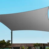 Instahut Premium 280gsm Rectangle Shade Sail Canopy - 3x4m Grey - Rear View