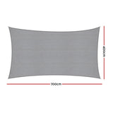Instahut Sun Shade Sail Shadecloth Canopy Rectangle 280gsm 4x6m - Front View