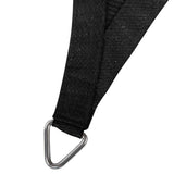 Instahut Shade Sail 5x5x5m Triangle 280GSM 98% Black Shade Cloth - Side View