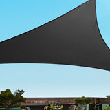 Instahut Shade Sail 5x5x5m Triangle 280GSM 98% Black Shade Cloth - Close-Up Angle