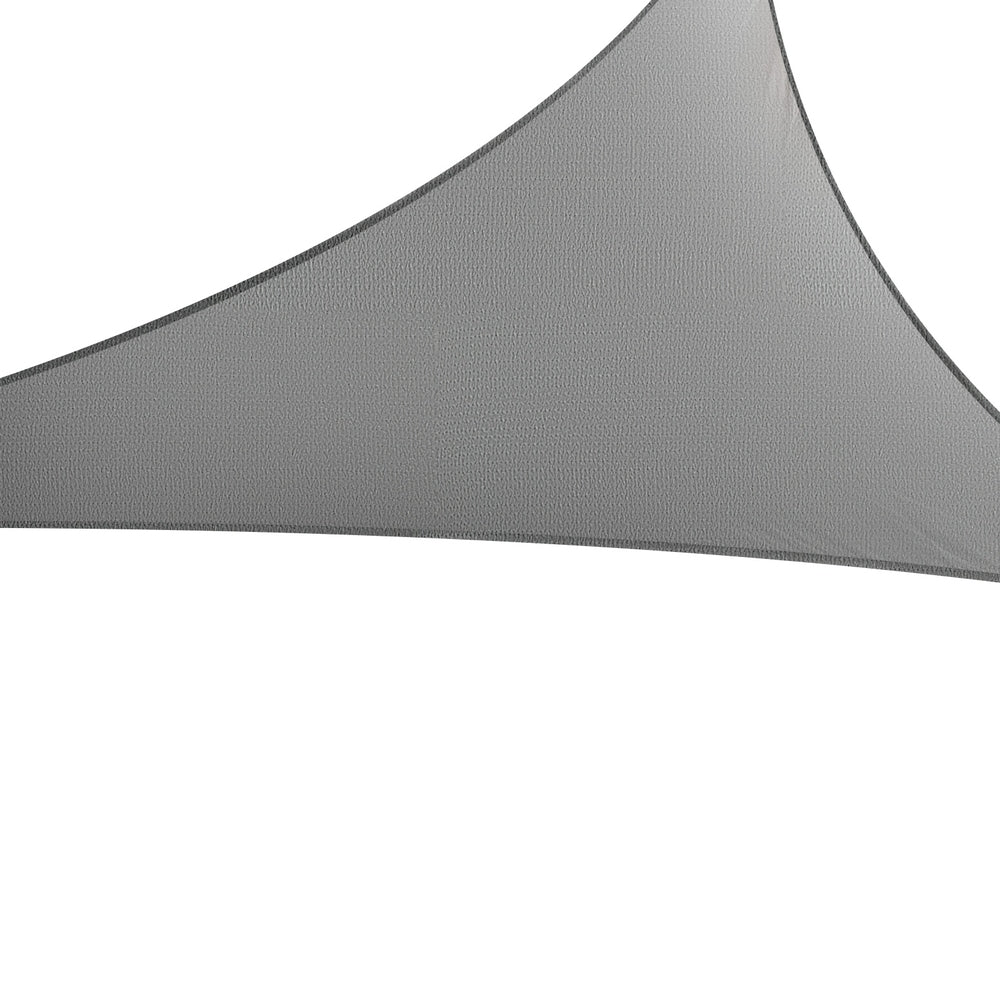 Instahut Premium Triangle Shade Sail Canopy - 280gsm, 5x5x7.1m, UV-Resistant Grey