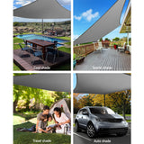 Instahut Shade Sail 4x5m Rectangle 280GSM 98% Grey Shade Cloth - Top-Down View